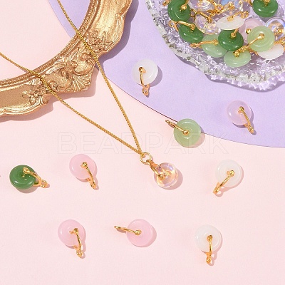30Pcs 5 Colors Glass Imitation Gemstone Pendants FIND-YW0012-39-1