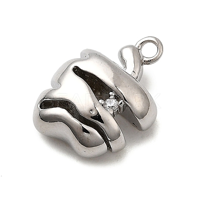 Brass Rhinestone Pendants KK-D003-02P-1