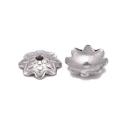 Tarnish Resistant 304 Stainless Steel 8-Petal Flower Bead Caps STAS-J011-03-1