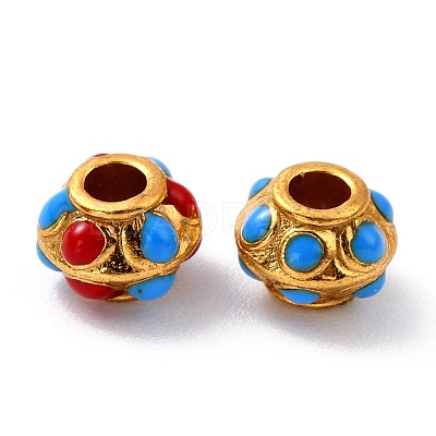 Alloy Enamel Beads ZIRC-I054-33G-1