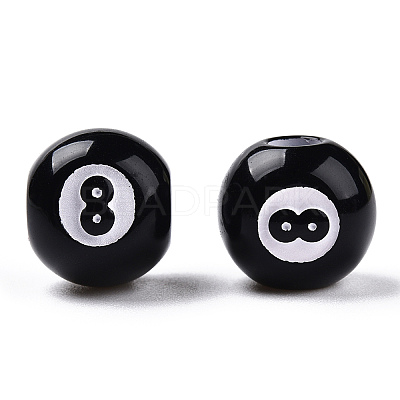 Spray Painted Acrylic Beads SACR-N009-05-1