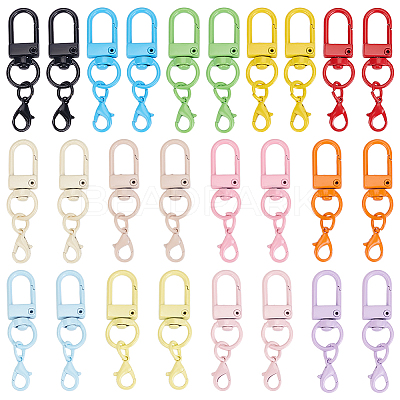 30Pcs Baking Paint Alloy Screw Clasps FIND-NB0006-10-1