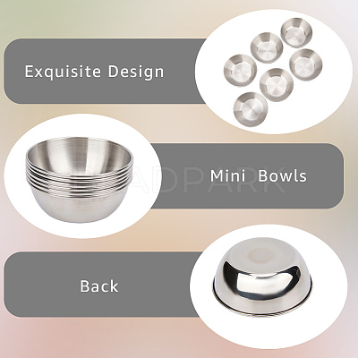 6Pcs Stainless Steel Dipping Bowls AJEW-CP0009-70P-1