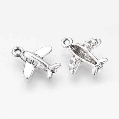 Tibetan Style Alloy Airliner Charms X-TIBE-S311-18AS-LF-1