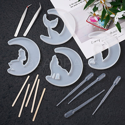DIY Silicone Moon Molds Kits DIY-TA0008-30-1