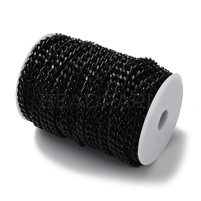 Oxidation Aluminum Diamond Cut Faceted Curb Chains CHA-H001-10EB-1
