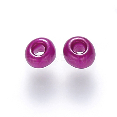12/0 Baking Paint Glass Round Seed Beads SEED-S036-01A-10-1