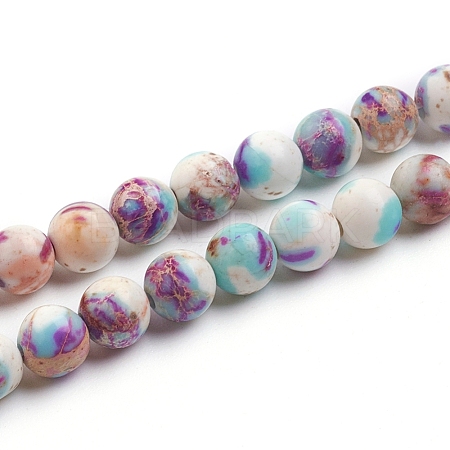 Natural Imperial Jasper Beads Strands X-G-E358-4m-01-1