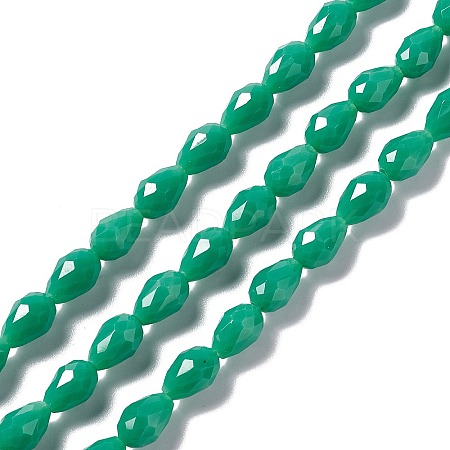 Faceted Glass Beads Strands GLAA-E037-01H-1