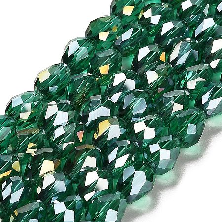 Electroplate Glass Beads Strands EGLA-D015-7x5mm-26-1