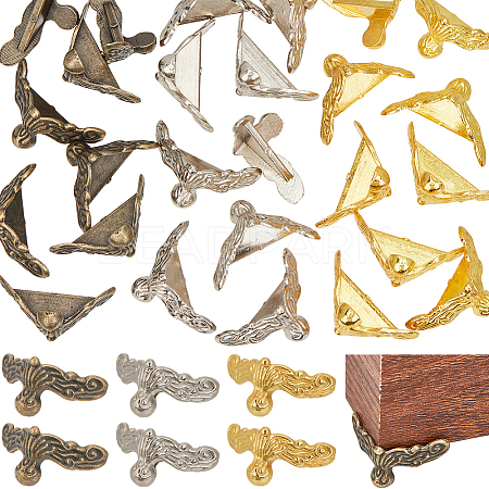 48Pcs 3 Colors Zinc Alloy Corner Protectors FIND-CY0001-81-1