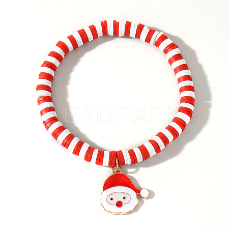 Christmas 304 Stainless Steel Enamel Charm Bracelets ZQ4442-24-1
