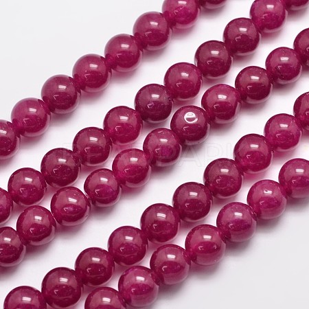 Natural & Dyed Malaysia Jade Bead Strands G-G659-10mm-A15-1