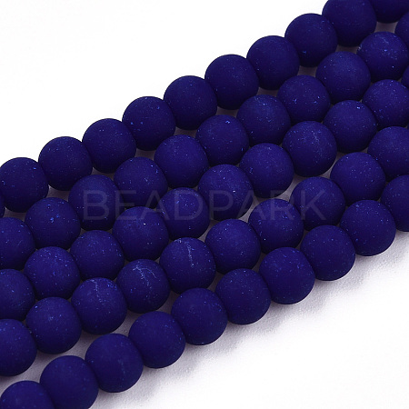 Opaque Glass Beads Strands X-GLAA-T032-P4mm-MD03-1