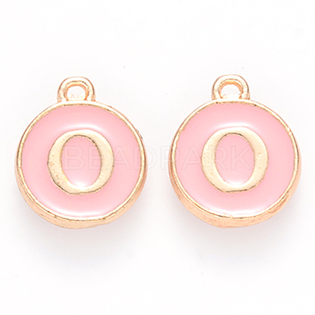 Golden Plated Alloy Enamel Charms ENAM-S118-07O-1