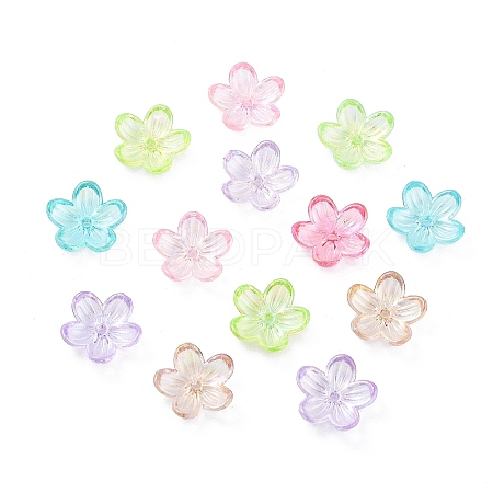 UV Plating Acrylic Bead Caps X-PACR-B003-06-1