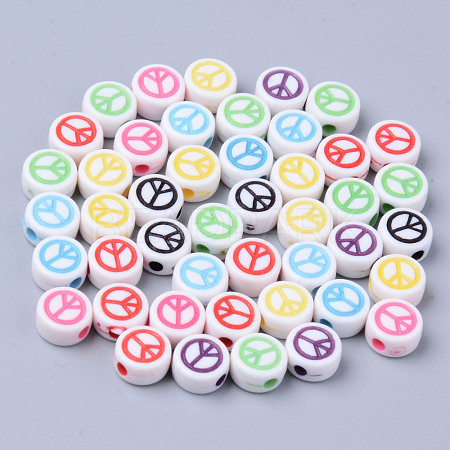 Opaque White Acrylic Beads MACR-S273-42-1