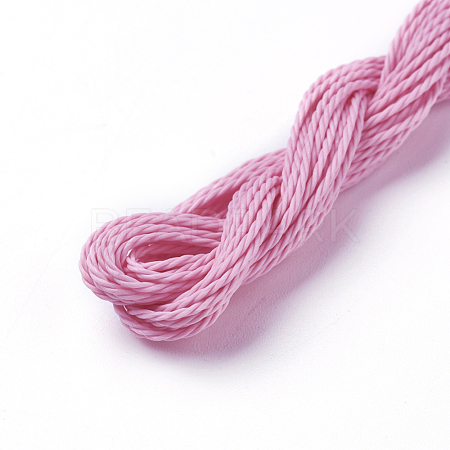 Round Waxed Polyester Cord YC-WH0005-22-1