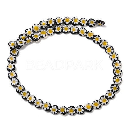 Handmade Millefiori Lampwork Beads Strands LAMP-G166-15I-1