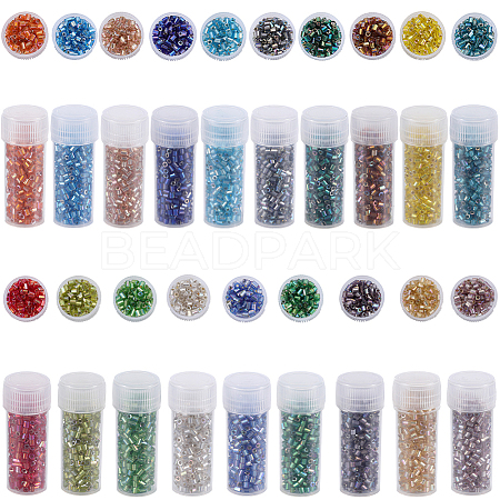 95g 19 colors 11/0 Two Cut Round Hole Glass Seed Beads SEED-SC0001-24-1