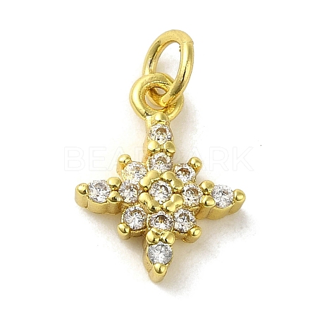 Brass Micro Pave Cubic Zirconia Charms KK-M283-16B-01-1