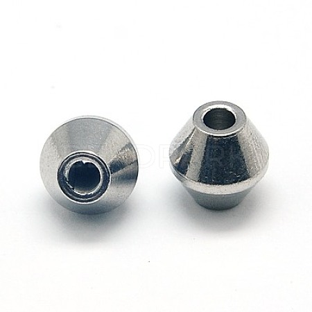 Tarnish Resistant 304 Stainless Steel Beads STAS-E040-2-1