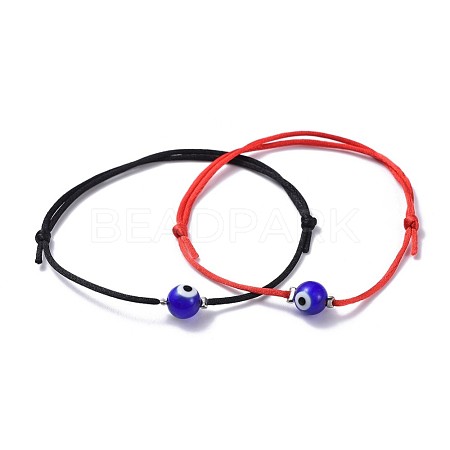 Adjustable Nylon Thread Bracelet Sets BJEW-JB04464-1
