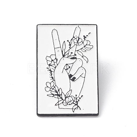 Rectangle Tarot Card Enamel Pin JEWB-P015-B01-1