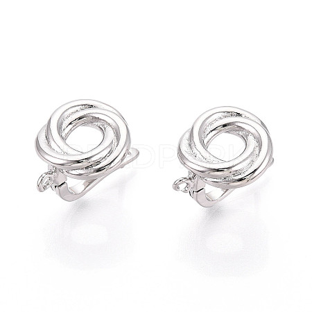 Brass Hoop Earring Findings KK-N267-31P-1