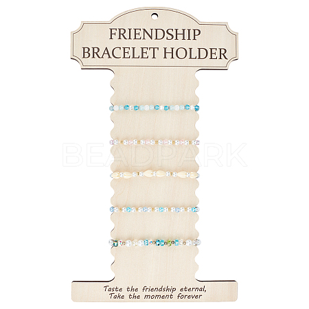 Wood Wall Mounted Bracelet Organizer Display Stands ODIS-WH0030-199-1
