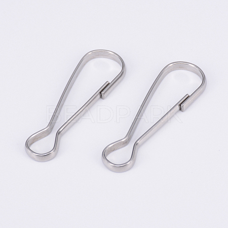 Stainless Steel Keychain Clasp Findings STAS-WH0016-08P-1