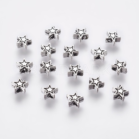 Tibetan Style Alloy Beads X-TIBEB-01-AS-RS-1