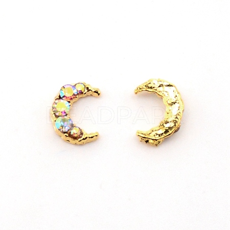 Alloy Rhinestone Cabochons MRMJ-WH0072-99A-02-1