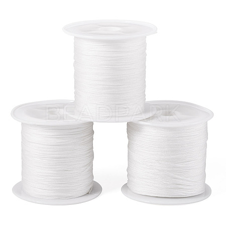 3 Rolls 3 Styles Nylon Braided Cord NWIR-TADJ00001-01-1