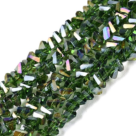 Electroplate Transparent Glass Beads Strands LS-EGLA-Q139-01A-A21-1