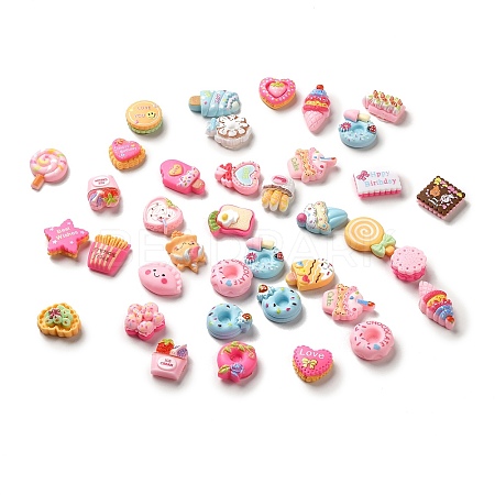 Opaque Resin Snack Adhesive Back Cartoon Stickers RESI-K019-53-1