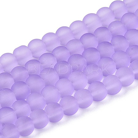 Baking Paint Transparent Glass Bead Strands X-GLAA-S031-4mm-25-1