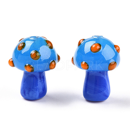 Handmade Lampwork Beads Strands LAMP-N024-09B-1
