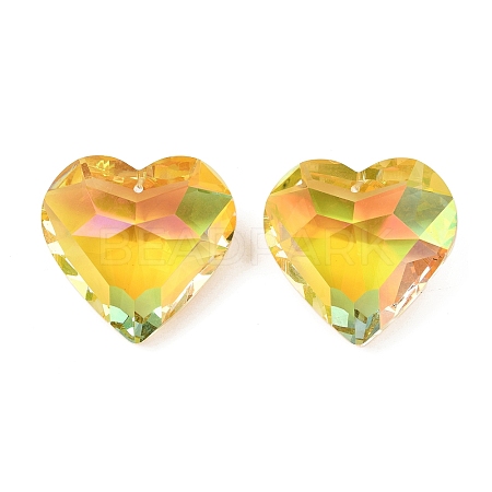 Electroplate Glass Charms EGLA-M028-01I-1