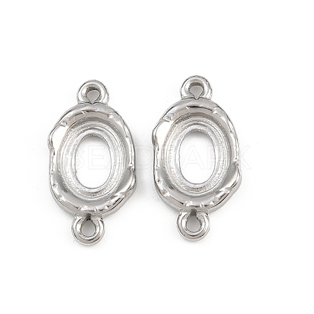 304 Stainless Steel Connector Cabochon Settings STAS-L303-29P-1