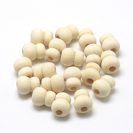 Unfinished Wood Beads WOOD-T007-03-1