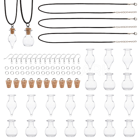 SUNNYCLUE 90Pcs DIY Glass Wishing Bottle Jewelry Sets Kits DIY-SC0014-96P-1