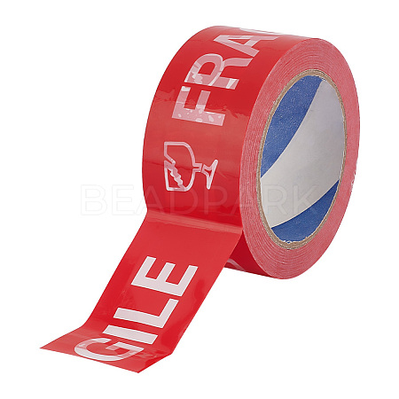 OPP Warning Packaging Tape Rolls AJEW-WH0060-25-1