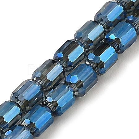 Electroplate Transparent Glass Beads Strands GLAA-C029-02A-01-1