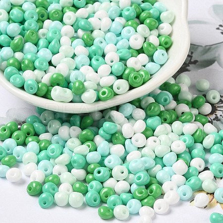 6/0 Opaque Baking Paint Glass Seed Beads SEED-M012-02A-27-1