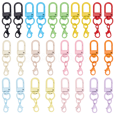 30Pcs Baking Paint Alloy Screw Clasps FIND-NB0006-10-1