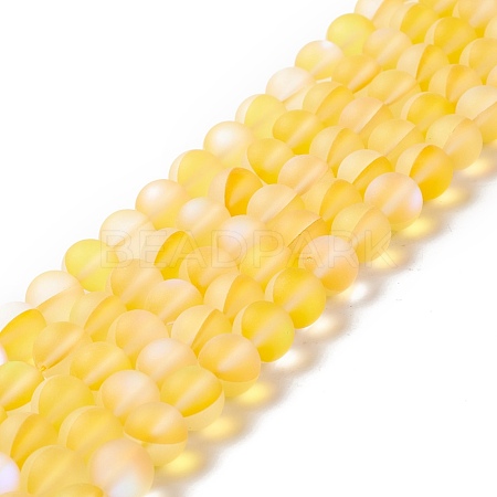 Synthetic Moonstone Beads Strands G-E573-01C-02-1