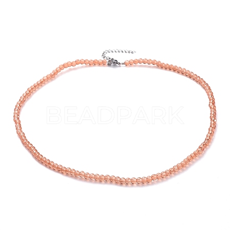 Glass Beaded Necklaces NJEW-JN02697-03-1