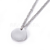 304 Stainless Steel Two Tiered Necklaces NJEW-O118-14-3