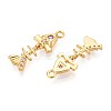 Brass Micro Pave Cubic Zirconia Pendants X1-KK-N263-80G-2
